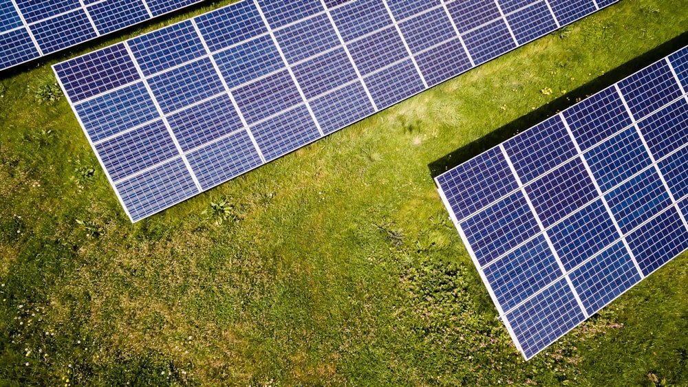 Engineers inspecting a solar energy installation